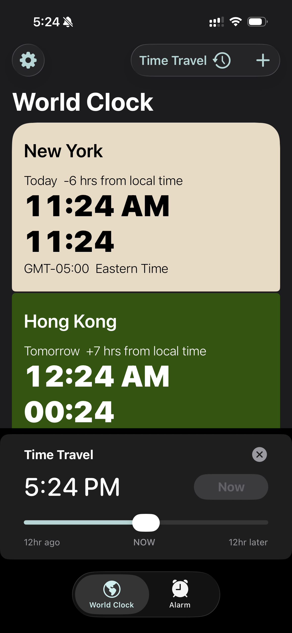 GoTime app screenshot